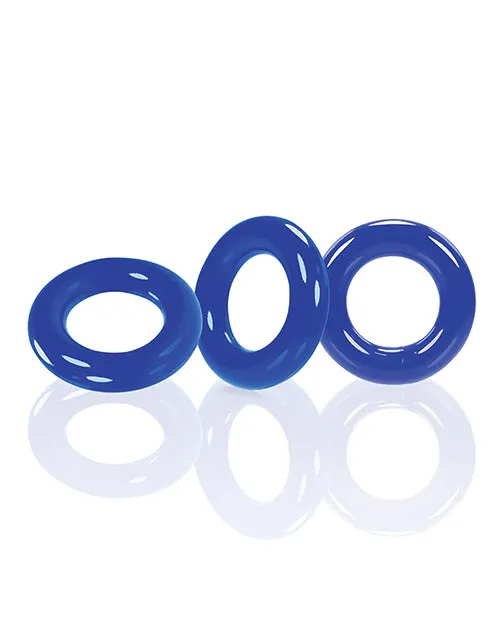 Blue Ox Designs LLCDba Oxballs Vibrators Oxballs Willy Rings Blue Pack of 3