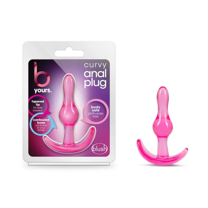 Blush Novelties Anal B Yours Curvy Anal Plug Pink 89 cm