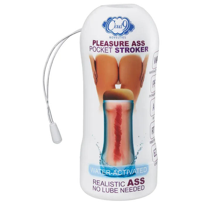 Cloud 9 Male Sex Toys Pleasure Anal Pocket Stroker Water Activated Tan