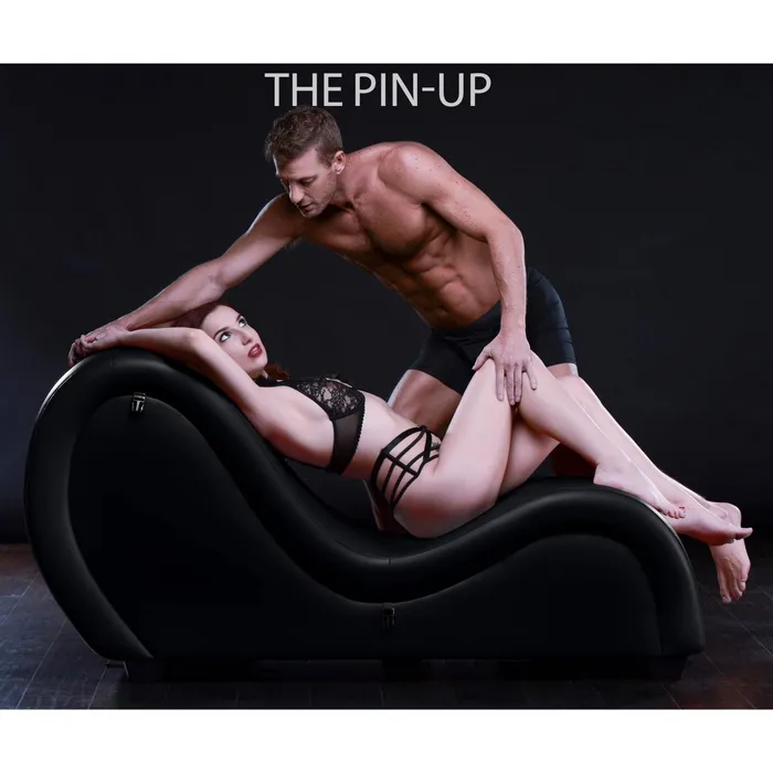 Couples Lime Prometheus Kinky Couch Sex Chaise Lounge with Love Pillows Black