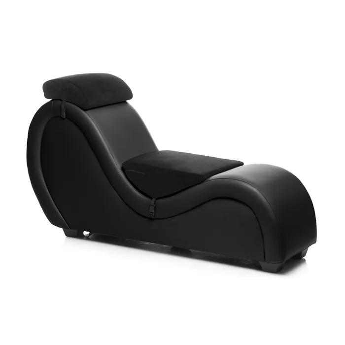 Couples Lime Prometheus Kinky Couch Sex Chaise Lounge with Love Pillows Black