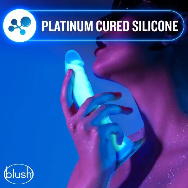 Dildos Blush Novelties Blush Neo Elite GLOW in the Dark 75 Inch Silicone Dual Density Suction Cup Dildo