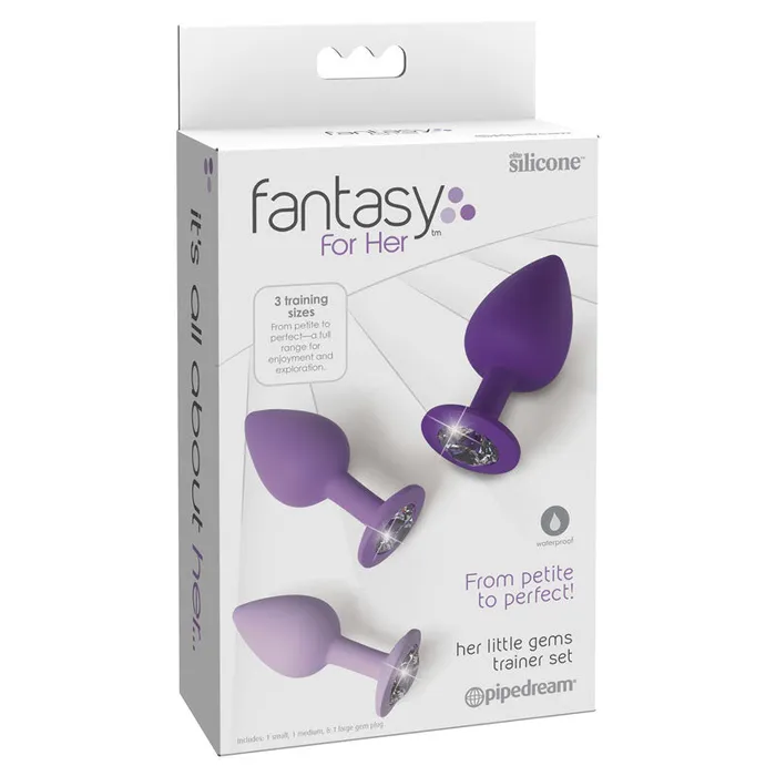 Fantasy For Her Little Gems Trainer Set Purple Butt Plugs with Jewel Bases Set of 3 Sizes Pipedream Anal Fantasy For Her Little Gems Trainer Set Purple Butt Plugs with Jewel Bases Set of 3 Sizes Pipedream Anal