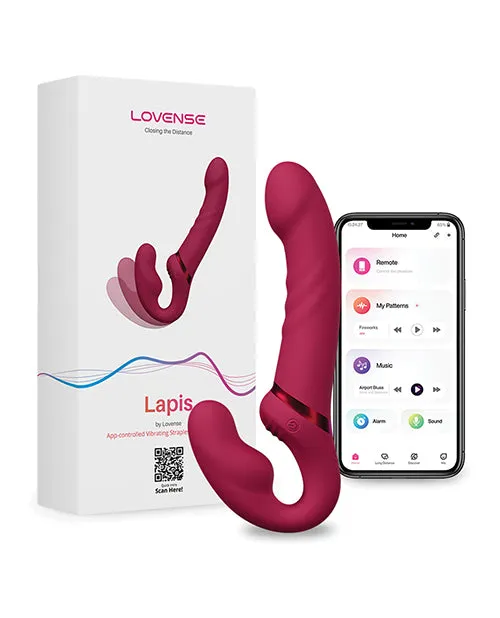 Female Sex Toys Hytto Pte Ltd Lovense Lapis Vibrating Strapless Strap On Pink