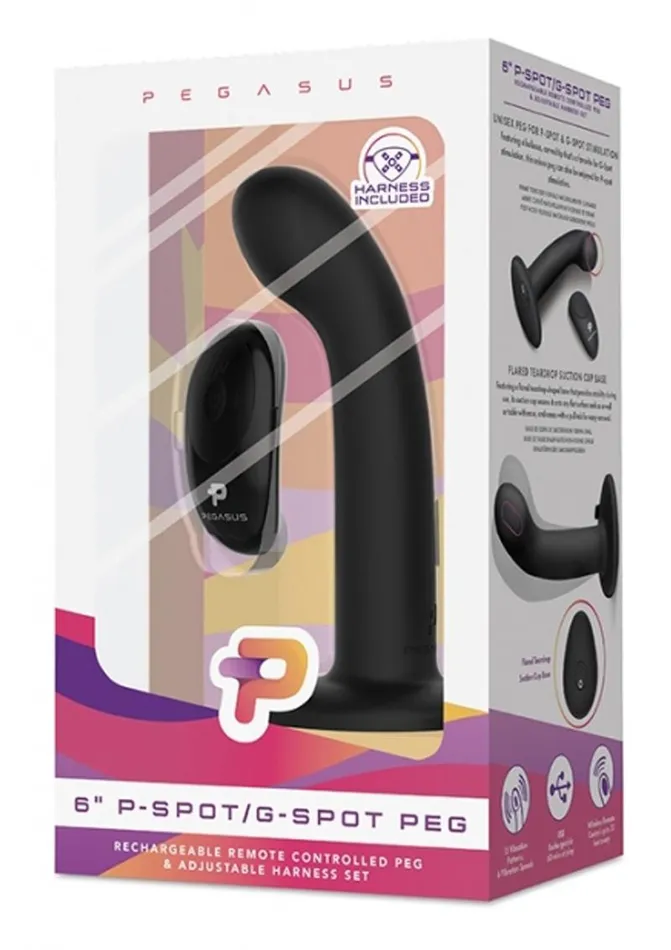 Female Sex Toys Pegasus Pegasus PSpotGSpot Peg Rechargeable Dildo with Remote Control