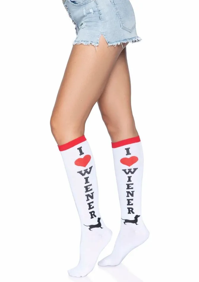 Leg Avenue Leg Avenue Weiner Dog Knee Highs Vibrators