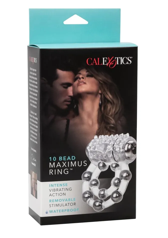 Male Sex Toys Couples Enhancers 10 Bead Maximus Ring Vibrating Cock Ring