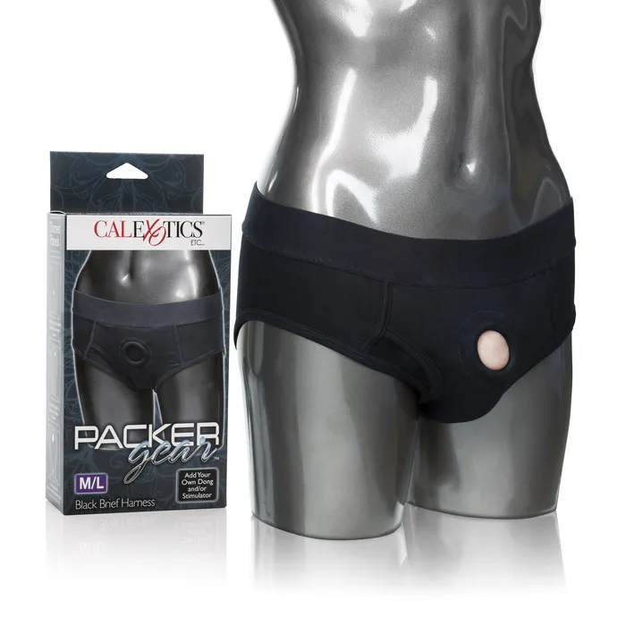 Mens Underwear California Exotic Packer Gear Brief Harness Mediumlarge Black Mens Underwear California Exotic Packer Gear Brief Harness Mediumlarge Black