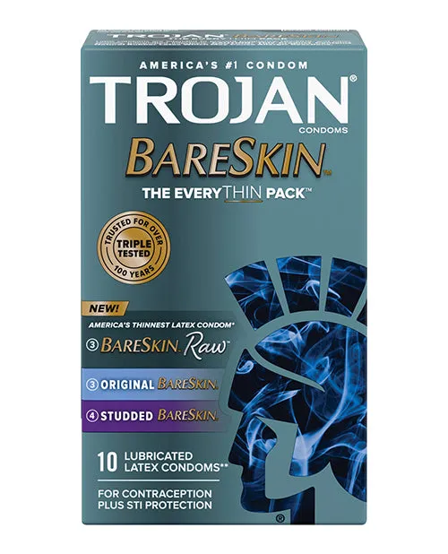 Paradise Marketing Male Sex Toys Trojan BareSkin EveryTHIN Condom Variety Pack of 10 Paradise Marketing Male Sex Toys Trojan BareSkin EveryTHIN Condom Variety Pack of 10