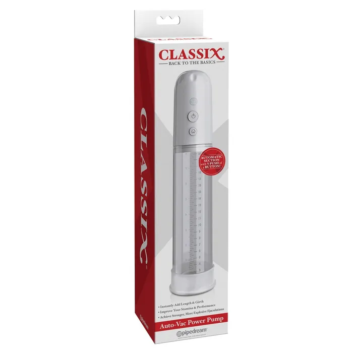 Pipedream Female Sex Toys Classix AutoVac Power Pump White