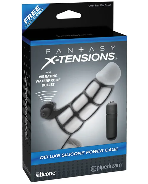 Pipedream Products Fantasy Xtensions Deluxe Silicone Power Cage Black Male Sex Toys Pipedream Products Fantasy Xtensions Deluxe Silicone Power Cage Black Male Sex Toys