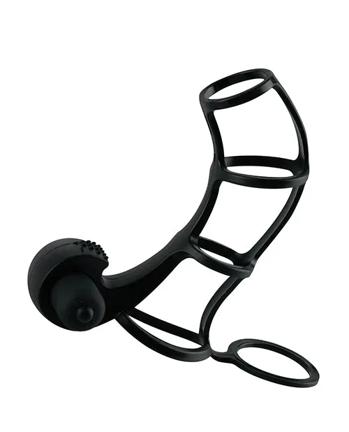 Pipedream Products Fantasy Xtensions Deluxe Silicone Power Cage Black Male Sex Toys