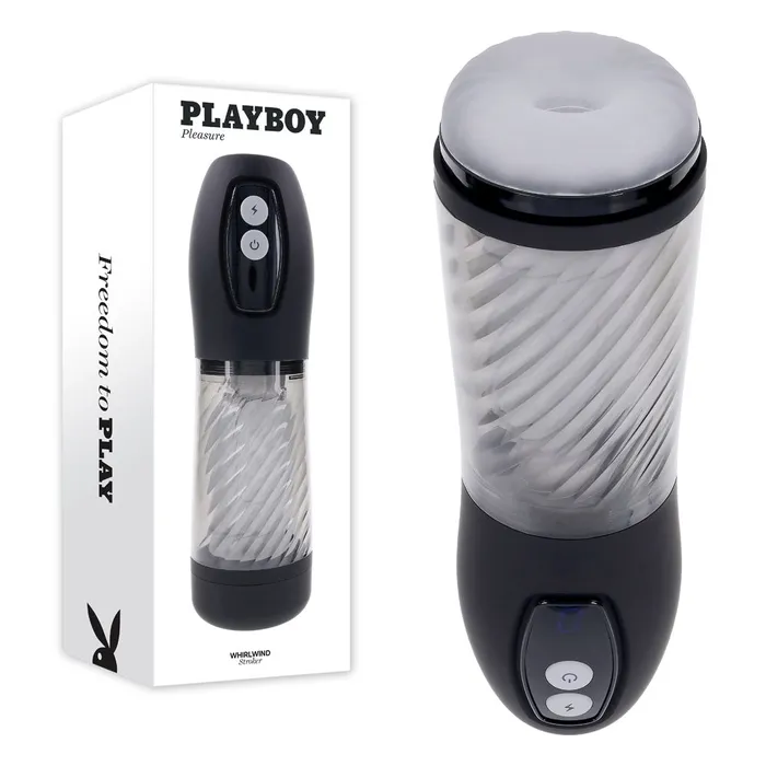 Playboy Pleasure WHIRLWIND Clear USB Rechargeable Thrusting and Spinning Auto Stroker Playboy Pleasure Male Sex Toys Playboy Pleasure WHIRLWIND Clear USB Rechargeable Thrusting and Spinning Auto Stroker Playboy Pleasure Male Sex Toys