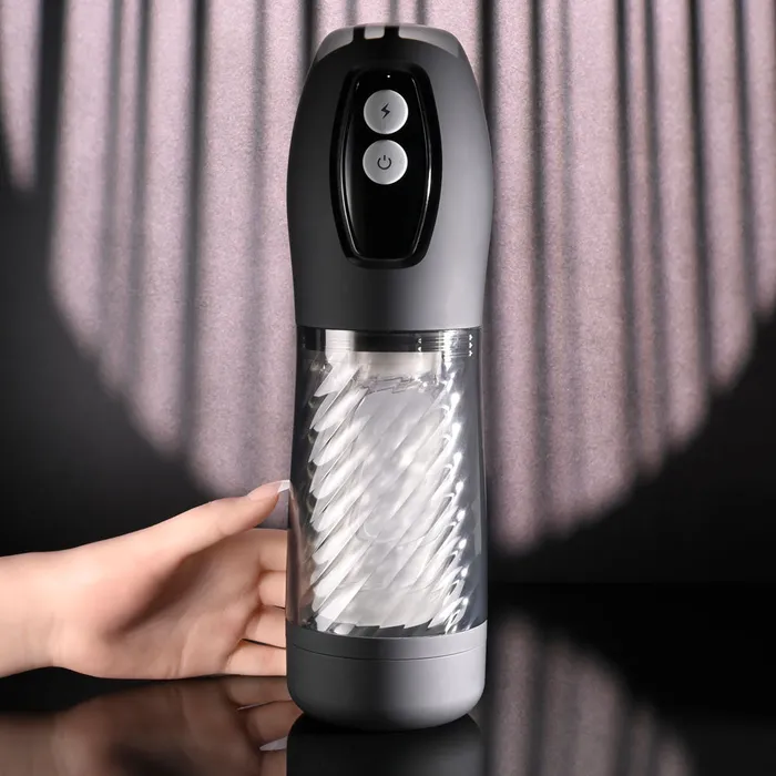 Playboy Pleasure WHIRLWIND Clear USB Rechargeable Thrusting and Spinning Auto Stroker Playboy Pleasure Male Sex Toys Playboy Pleasure WHIRLWIND Clear USB Rechargeable Thrusting and Spinning Auto Stroker Playboy Pleasure Male Sex Toys