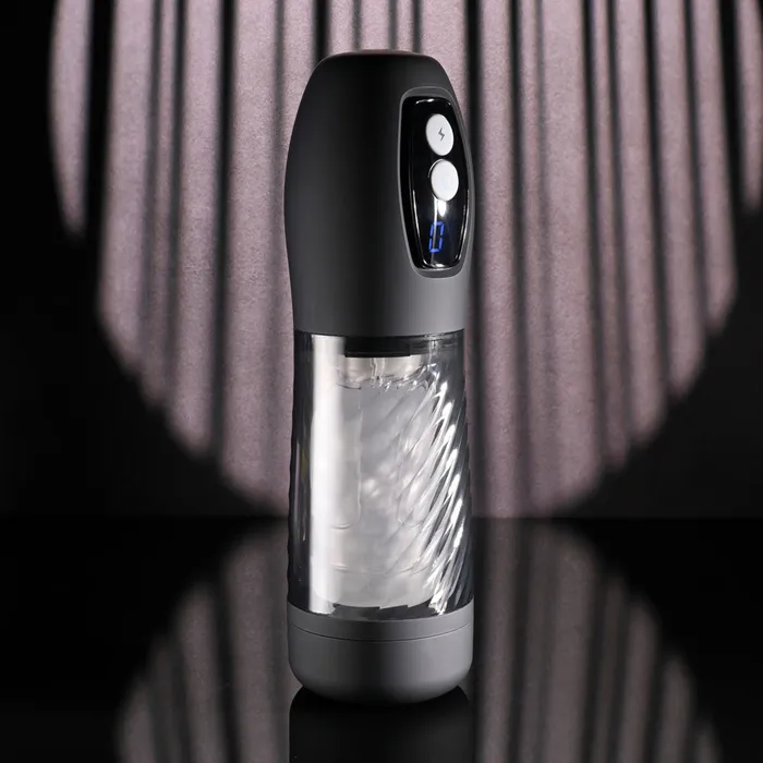 Playboy Pleasure WHIRLWIND Clear USB Rechargeable Thrusting and Spinning Auto Stroker Playboy Pleasure Male Sex Toys Playboy Pleasure WHIRLWIND Clear USB Rechargeable Thrusting and Spinning Auto Stroker Playboy Pleasure Male Sex Toys