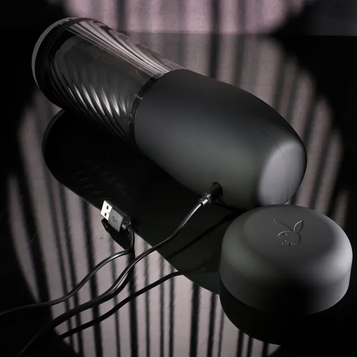 Playboy Pleasure WHIRLWIND Clear USB Rechargeable Thrusting and Spinning Auto Stroker Playboy Pleasure Male Sex Toys Playboy Pleasure WHIRLWIND Clear USB Rechargeable Thrusting and Spinning Auto Stroker Playboy Pleasure Male Sex Toys