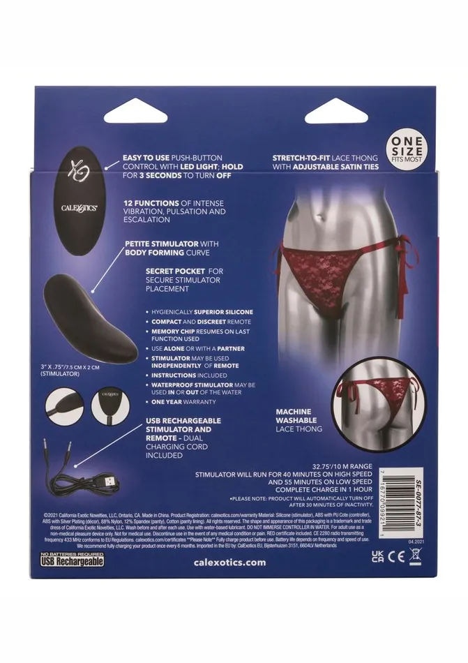 Remote Controlled Vibes Female Sex Toys Remote Control Rechargeable Lace Thong