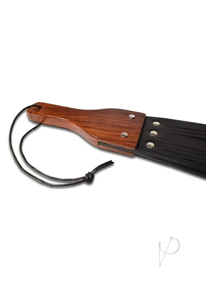 Restraints Prowler RED Prowler Red Leather and Wood Fringe Paddle
