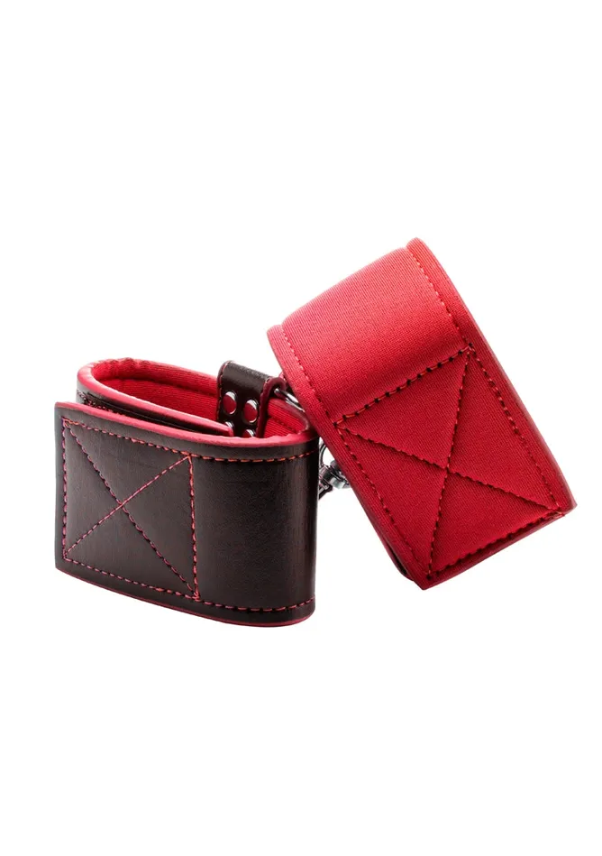 Restraints Shots Ouch Reversible Ankle Cuffs Red