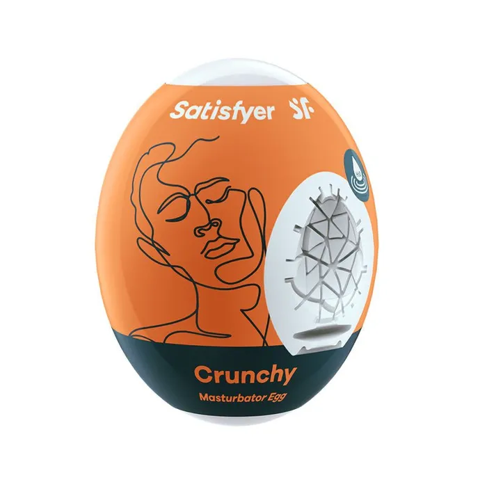 Satisfyer Masturbator Egg Crunchy White Stroker Sleeve Satisfyer Male Sex Toys Satisfyer Masturbator Egg Crunchy White Stroker Sleeve Satisfyer Male Sex Toys