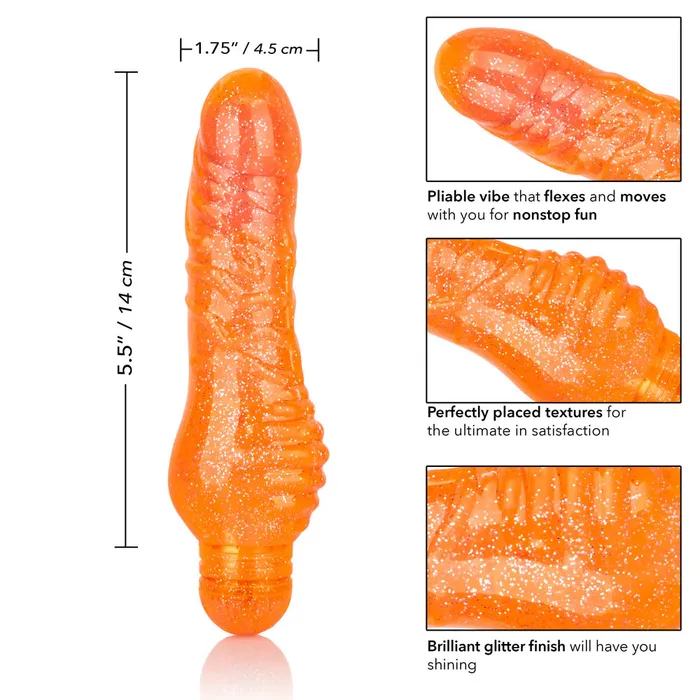 Sparkle Shimmer Stud Orange California Exotic Female Sex Toys
