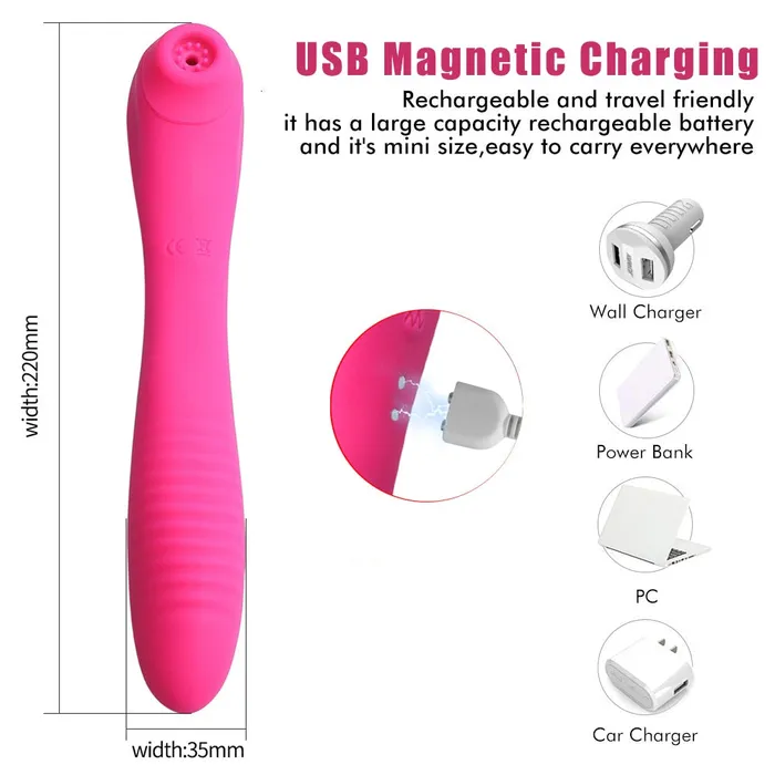 Sucking Vibrator Clitoris Stimulator Clit Nipple Sucker Tongue HT Female Sex Toys