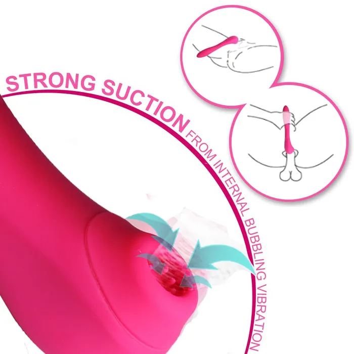 Sucking Vibrator Clitoris Stimulator Clit Nipple Sucker Tongue HT Female Sex Toys