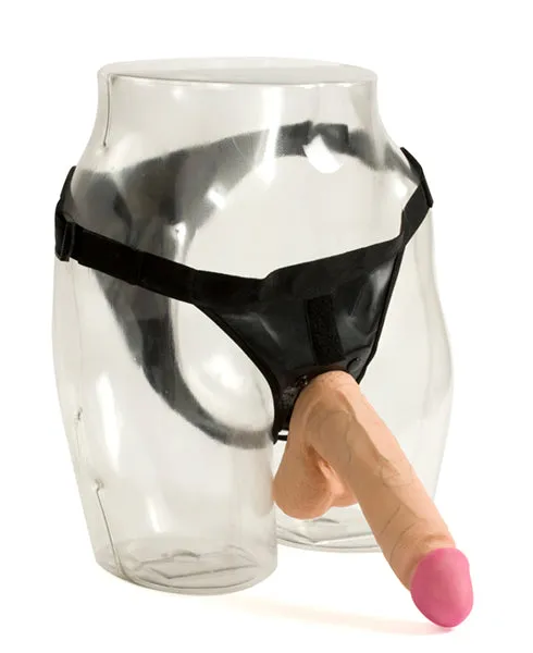 Ultra Harness 2 w8 inch Ultraskyn UR3 Cock White VacULock Dildos