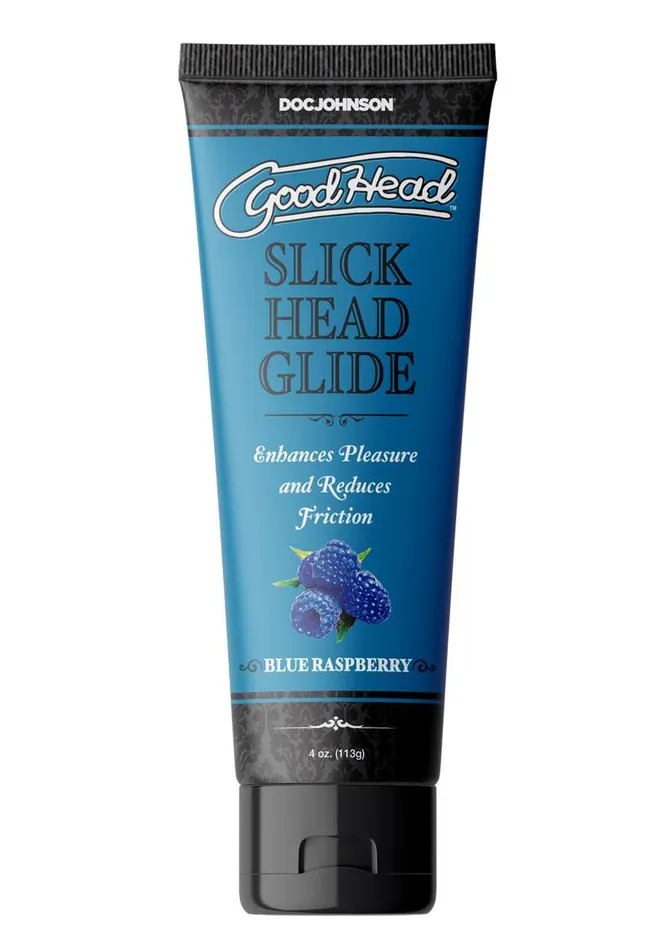 Vibrators GoodHead Goodhead Slick Head Glide Water Based Flavored Lubricant Blue Raspberry