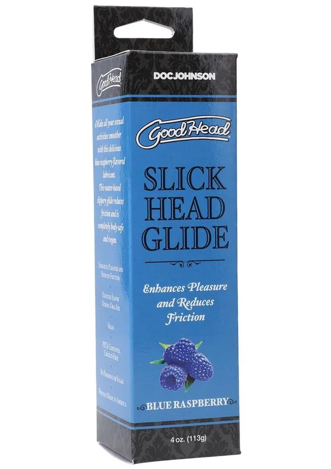 Vibrators GoodHead Goodhead Slick Head Glide Water Based Flavored Lubricant Blue Raspberry Vibrators GoodHead Goodhead Slick Head Glide Water Based Flavored Lubricant Blue Raspberry