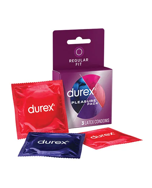 Vibrators Paradise Marketing Durex Condom Pleasure Pack Box of 3