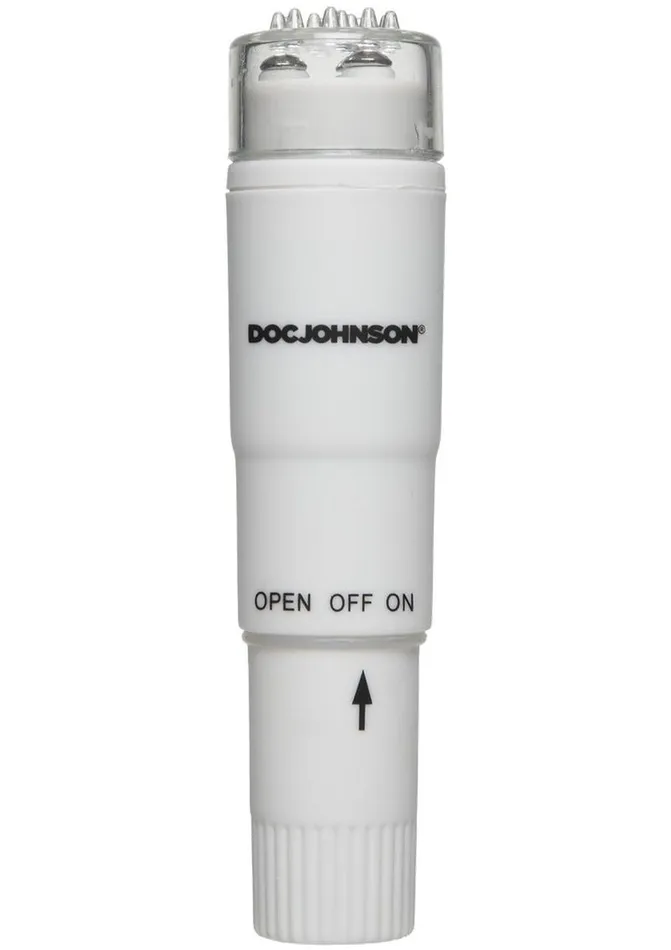 Vibrators White Nights Velvet Touch Pocket Rocket Waterproof Doc Johnson