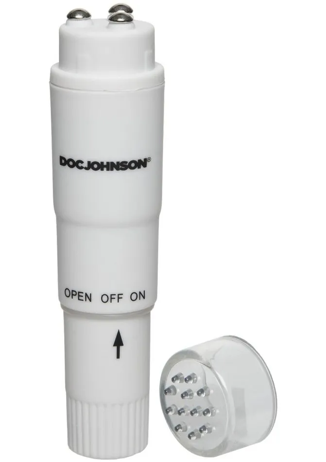 Vibrators White Nights Velvet Touch Pocket Rocket Waterproof Doc Johnson