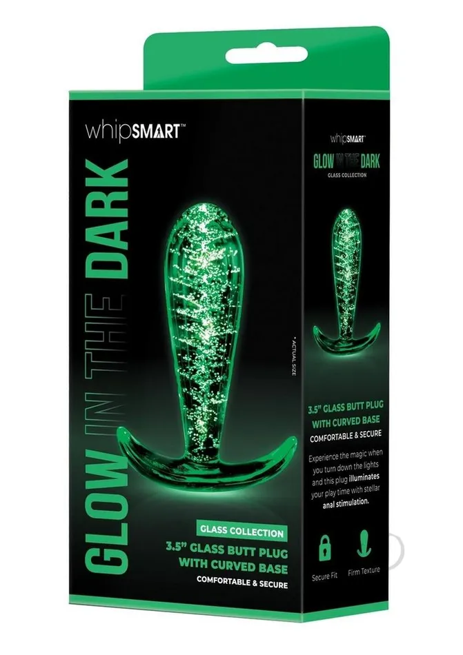 Whipsmart WhipSmart Glass Butt Plug with Curved Base Anal
