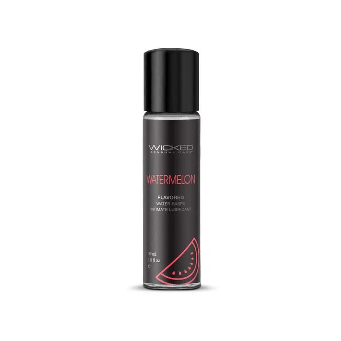 Wicked Lubricants Wicked Aqua Watermelon Flavoured Water Based Lubricant 30 ml 1 oz Bottle Wicked Lubricants Wicked Aqua Watermelon Flavoured Water Based Lubricant 30 ml 1 oz Bottle