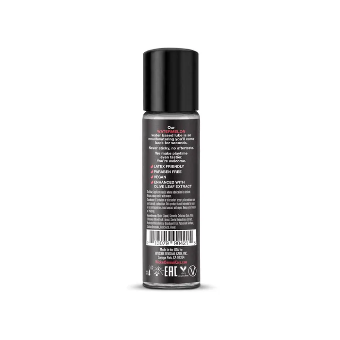 Wicked Lubricants Wicked Aqua Watermelon Flavoured Water Based Lubricant 30 ml 1 oz Bottle Wicked Lubricants Wicked Aqua Watermelon Flavoured Water Based Lubricant 30 ml 1 oz Bottle