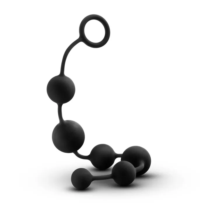 Blush Novelties Anal Anal Adventures Platinum Black Silicone Large Anal Beads