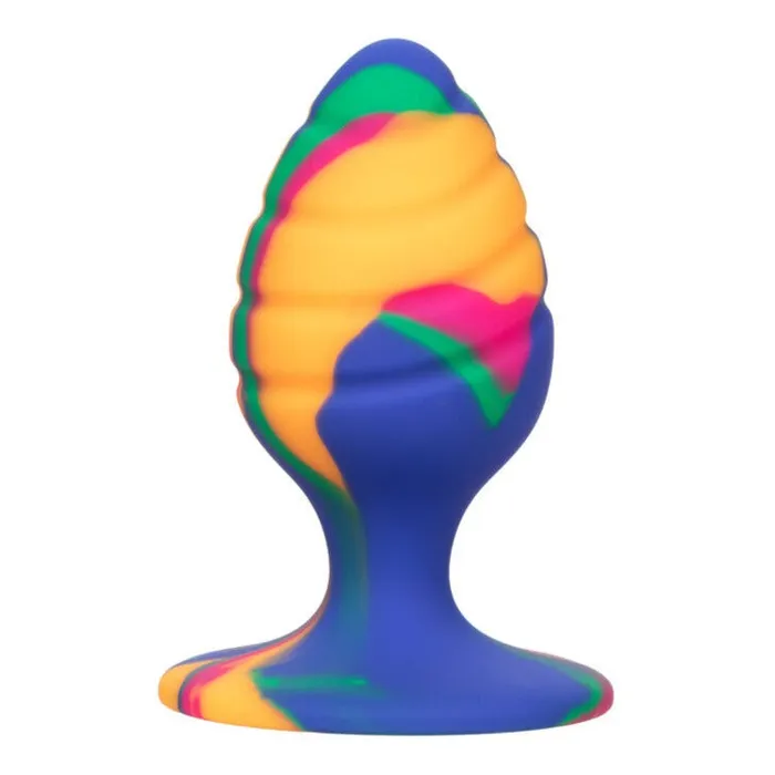CalExotics Cheeky Swirl TieDye Butt Plug Medium Male Sex Toys