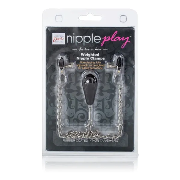 California Exotic Novelties Couples Nipple Play Weighted Nipple Clamps