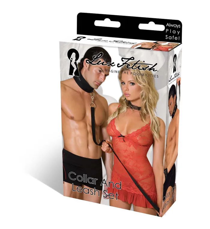 Electric Hustler Lingerie Anal Neoprene Collar Leash Set