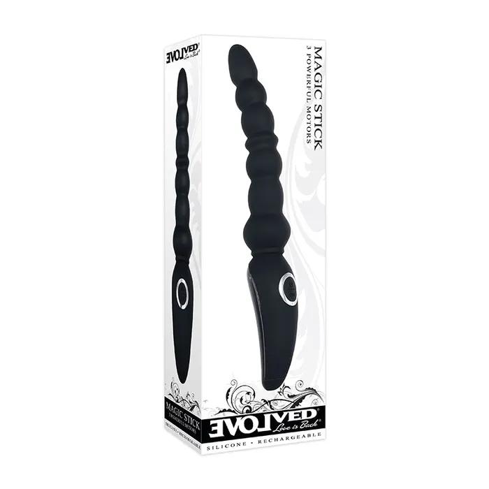EVOLVED Evolved Magic Stick Anal Beads Silicone Black Anal