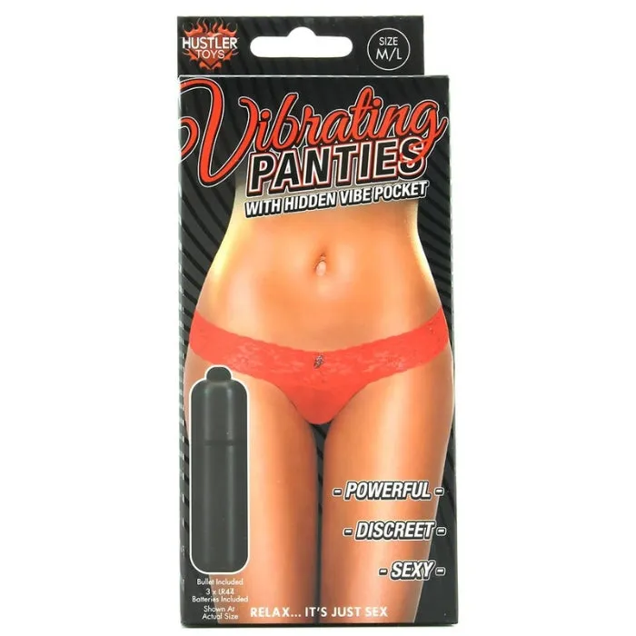 Female Sex Toys Hustler Panty Vibrator with Panties Red ML WIL