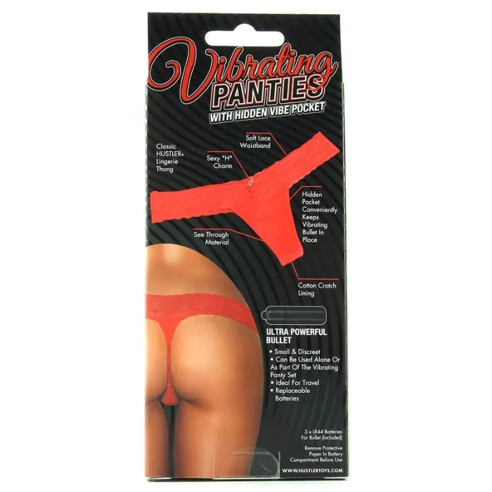 Female Sex Toys Hustler Panty Vibrator with Panties Red ML WIL