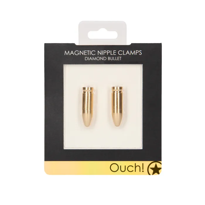 Female Sex Toys Shots Toys Ouch Magnetic Nipple Clamps Diamond Bullet Gold Female Sex Toys Shots Toys Ouch Magnetic Nipple Clamps Diamond Bullet Gold