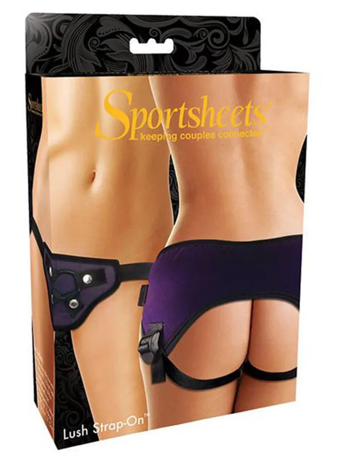 Female Sex Toys Sportsheets Lush StrapOn Harness Purple