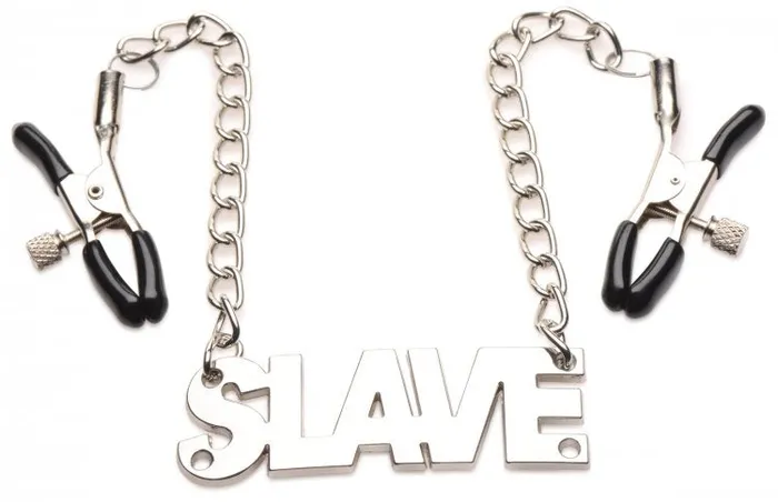 Male Sex Toys XR Brands Master Series Enslaved Chain Nipple Clamps