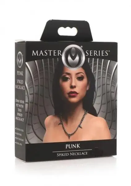 Master Series Anal Ms Punk Spiked Necklace Silver
