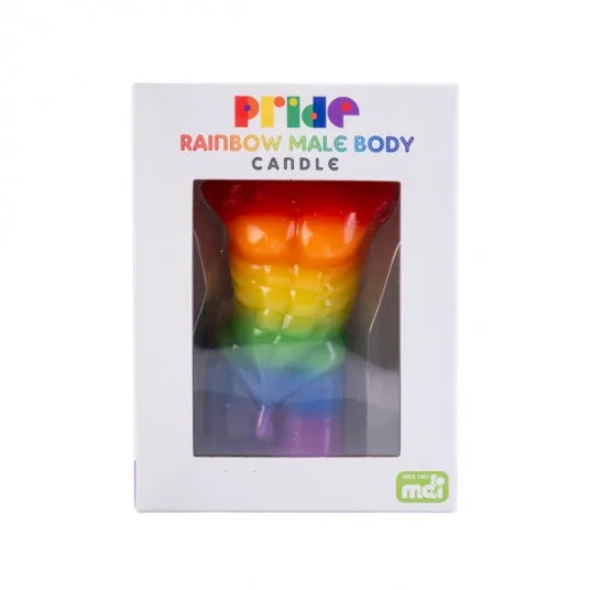 Rainbow Pride Male Body Candle MDI Anal