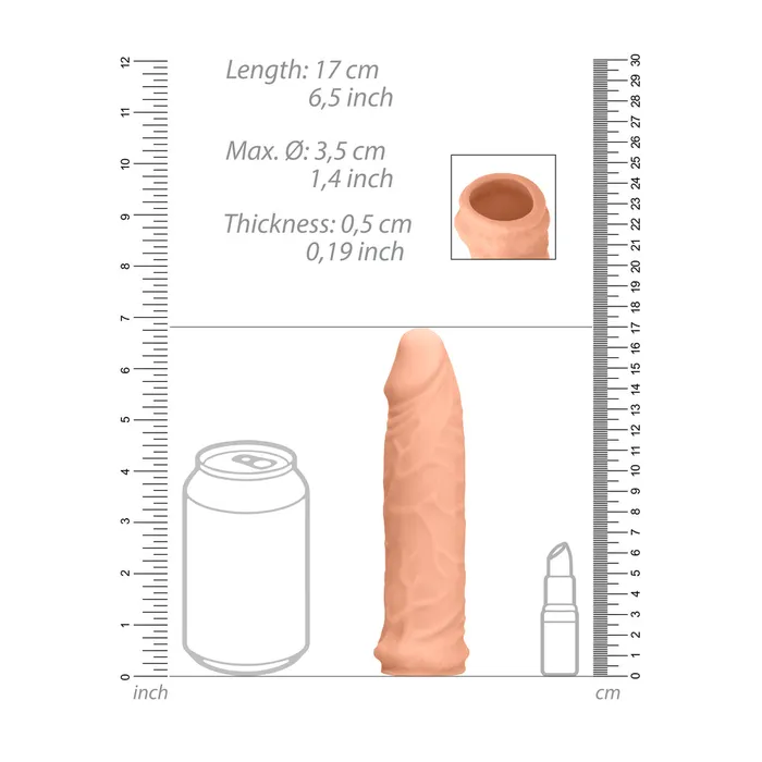RealRock 6 Inch Penis Sleeve Flesh Pink Shots Toys Male Sex Toys RealRock 6 Inch Penis Sleeve Flesh Pink Shots Toys Male Sex Toys