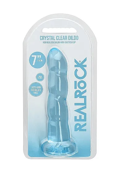 Realrock Non Realistic Dildo W Suction Cup 7in Blue SHOTS AMERICA Female Sex Toys Realrock Non Realistic Dildo W Suction Cup 7in Blue SHOTS AMERICA Female Sex Toys